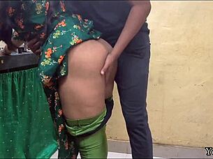 Aunt caught her sister watching porn in the kitchen