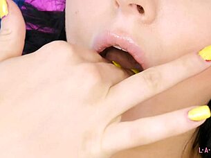 i got this sizzling brunette naked for a close-up massage on the sofa, but it's all solo pov