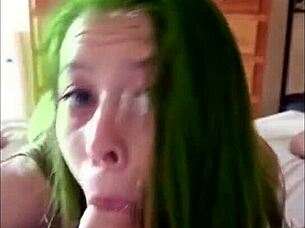 Latina mamada turns into a homemade blowjob session