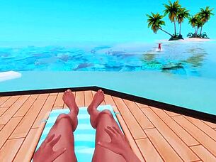 She deepthroats the huge BBC in cosplay.