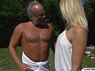 Hot massage for grandpa!