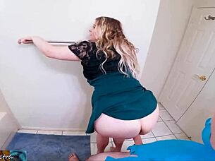 Milf Bends Over For Stepson In Bathroom Before Work