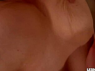 Lesbo Lovers Enjoy Sapphire & Cherry Blush In Sultry Double Dong Action