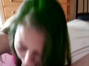 Latina mamada turns into a homemade blowjob session