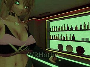 Big Tits Boobjob In Public Bar