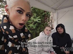 feet massage turned into hot threesome... oops!