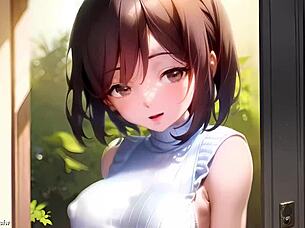 This slippery anime is in 4K ultra quality, featuring the neighbor's older sister!