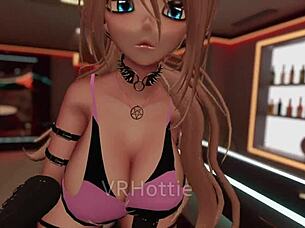 Big Tits Boobjob In Public Bar