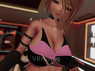 Big Tits Boobjob In Public Bar