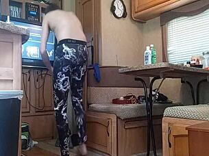 Friends Enjoying a Camping Trip Alone Together