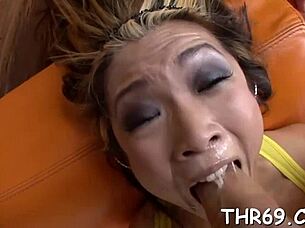 Wet Hairless Sluts Engulf Big Dicks With Deepthroat Cumshots