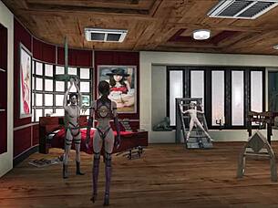 BDSM Mistress in Latex Dominates 3D Cartoon Fetish