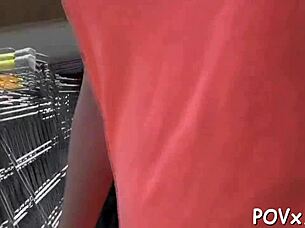 Young teen 18+ gets rough fucking with blowjob and cunt in pov.