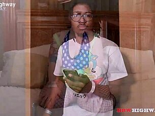 Chubby kiki kream lets big dick nerd bang her big booty in interracial hardcore.