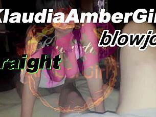 Horny Milf Klaudiaamergirl Gives Great Blowjob, Mouth Full Of Cum