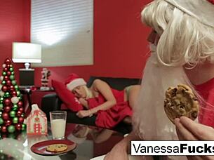 Vanessa Fucks Santa's Tight Pussy