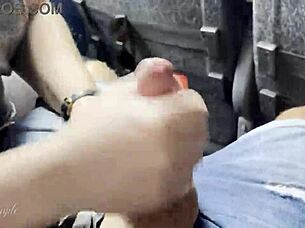 Fat European Milf Gives Risky Blowjob on Travel Bus