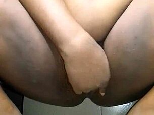 I am this curvy ebony BBW riding a cucumber seductively
