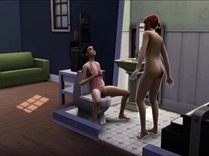 Redhead Masturbates to Brunette in Wicked Comedy