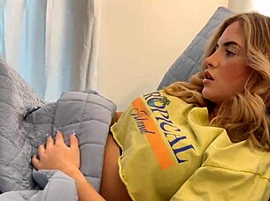 step sis, stop teasing your pussy while we watch movies!