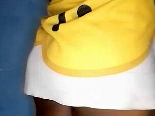 I am this curvy ebony BBW riding a cucumber seductively