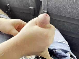 Fat European Milf Gives Risky Blowjob on Travel Bus