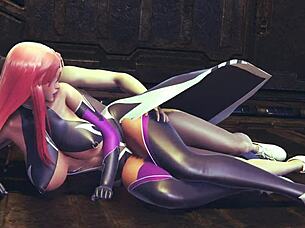 Makai Kishi gets her tight pussy fucked in spooning pose, cumming hard on the floor