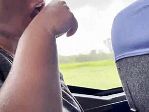 Fat European Milf Gives Risky Blowjob on Travel Bus