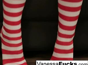 Vanessa Fucks Santa's Tight Pussy