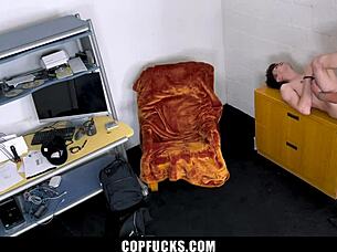Gay Cop Punishes Brat Boy Rough