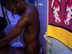 Bathroom Shower Before Dinner with Hardcore Action