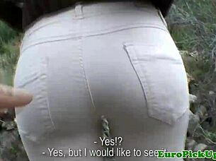 want to see euro girl next door suck cock in public park?