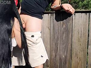 Risky Outdoor Facefuck And Cum Swallow At Hunting Tower