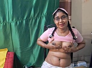 Hanif and Adori's steamy home session with brunette stepsister