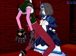 i love intense futanari sex with garie tyman, maria cadenzavna eve, and micha jawkan in symphogear hentai, it's so hot!