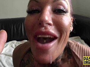 Torn Pantyhose And Cum Over Wet Pussy