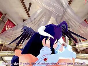 Albedo engages in passionate sex with overlord in fantasy 3d animation