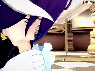 Albedo engages in passionate sex with overlord in fantasy 3d animation
