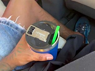 Young brazilian girl bathes in shower