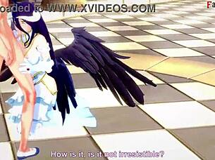 Albedo engages in passionate sex with overlord in fantasy 3d animation