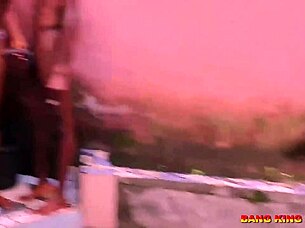 recorded threesome with mature slim babe and two big black dicks