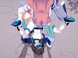 i love intense futanari sex with garie tyman, maria cadenzavna eve, and micha jawkan in symphogear hentai, it's so hot!