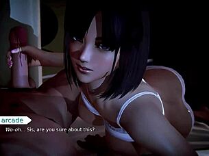 Waifu academy features sheila schweizer in nude porn game scenes with huge tits