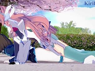 i love intense futanari sex with garie tyman, maria cadenzavna eve, and micha jawkan in symphogear hentai, it's so hot!