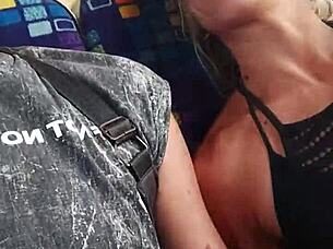 Friend Teases Me On Train, Leads To Sucking Big Cock