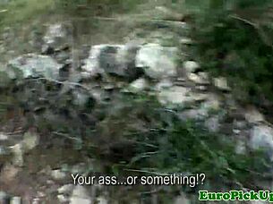 want to see euro girl next door suck cock in public park?