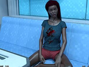 Married black beauty is upset with me in this cartoon porn video