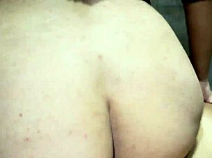 My step-mom trips and falls on my hard cock