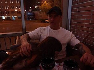 I sucked a guy in the cafe and then he fucked me at home part 1