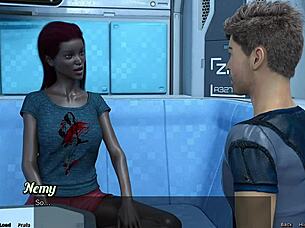 Married black beauty is upset with me in this cartoon porn video